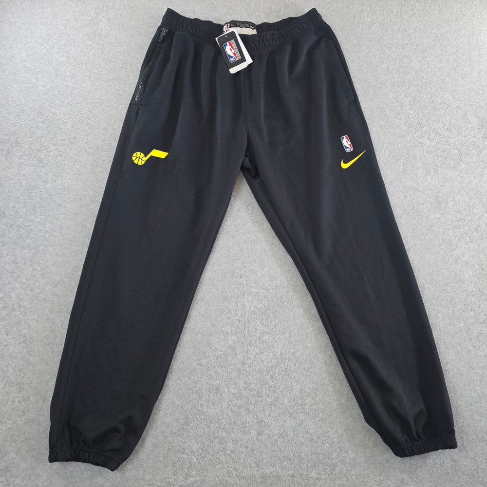 Nike Utah Jazz NBA Dri-FIT Showtime sweat Pants joggers Mens XL Black NEW team